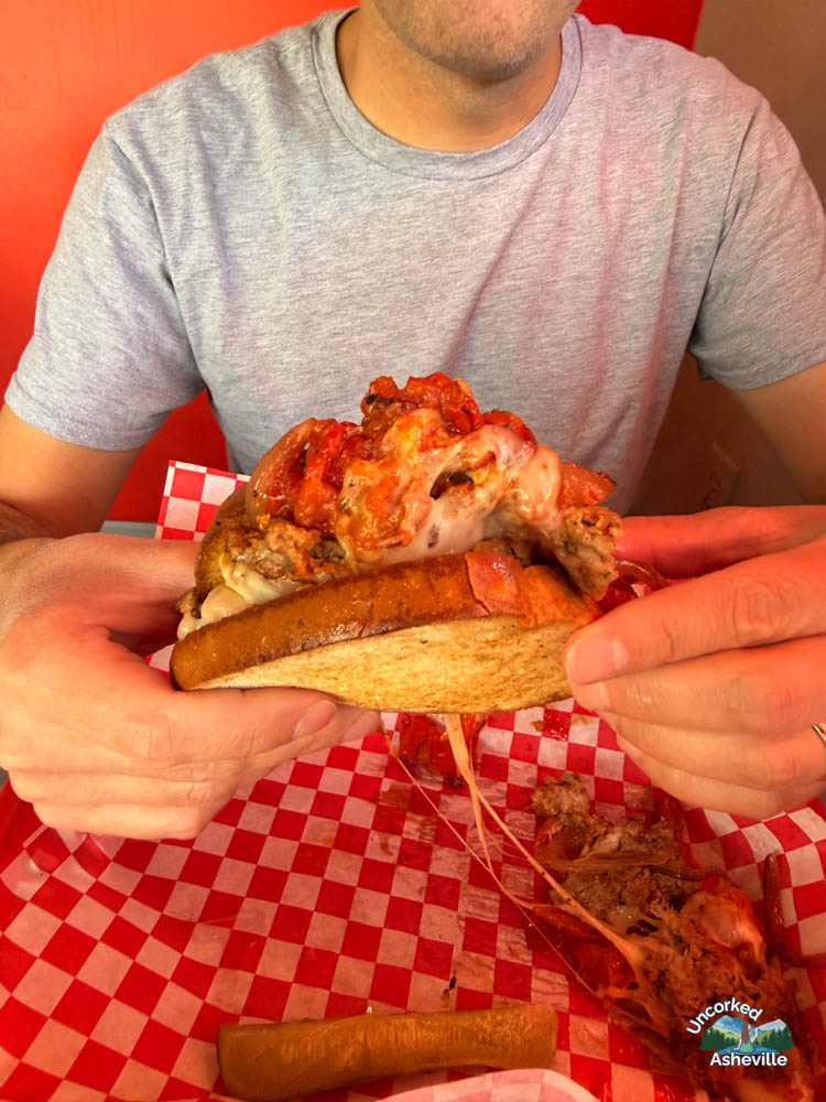 Zella's Deli Asheville NC Sausage Pepper Sandwich