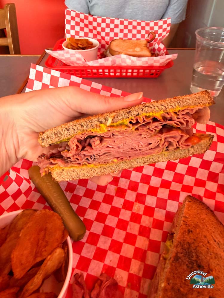 Zella's Deli pastrami sandwich Asheville NC