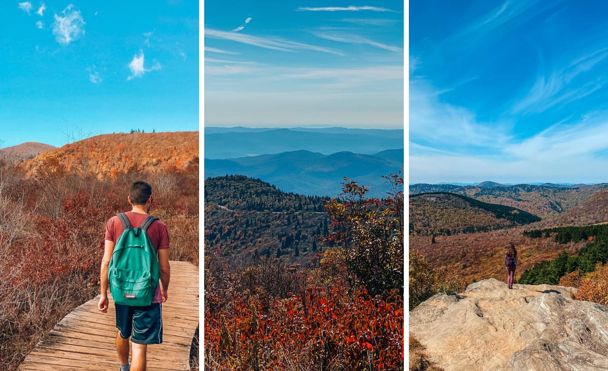 Fall Hikes Asheville NC photo collage