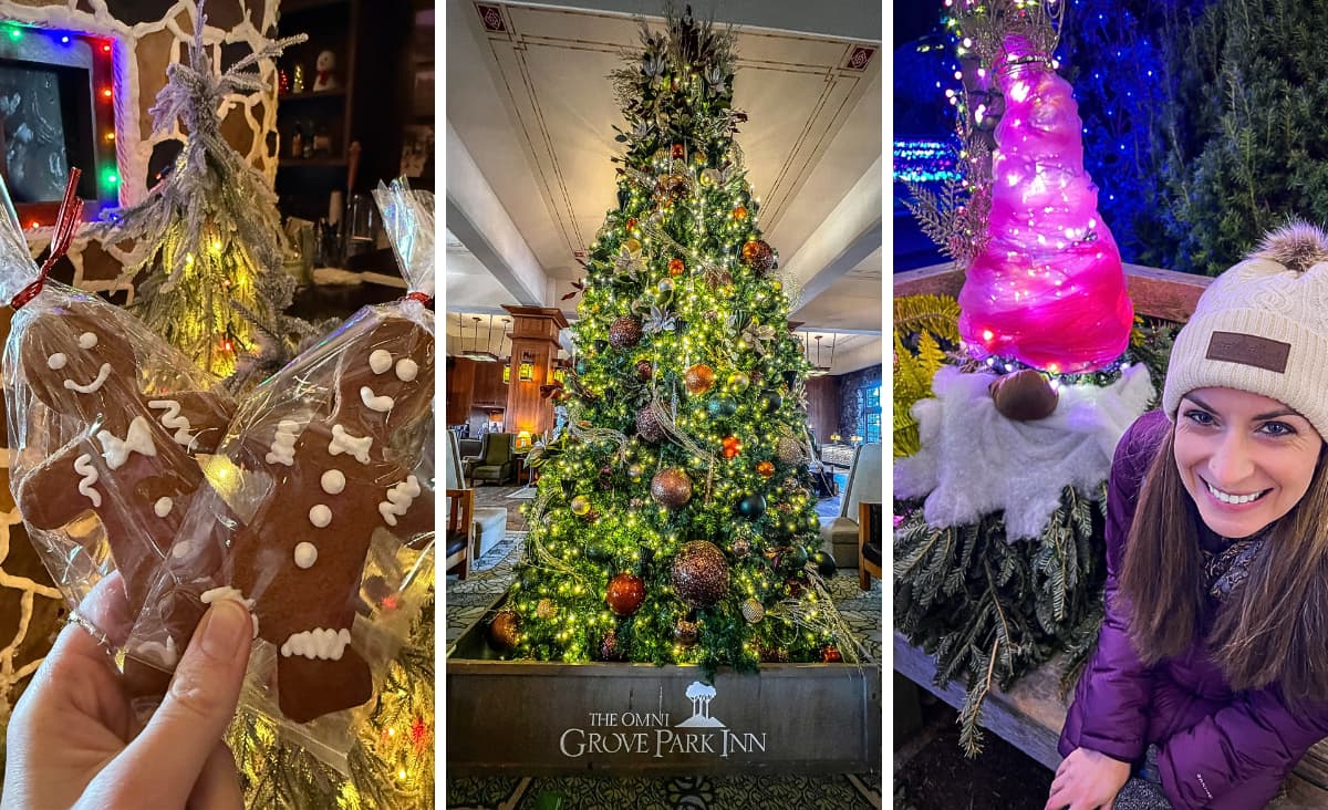 photo collage of best things to do in Asheville in December