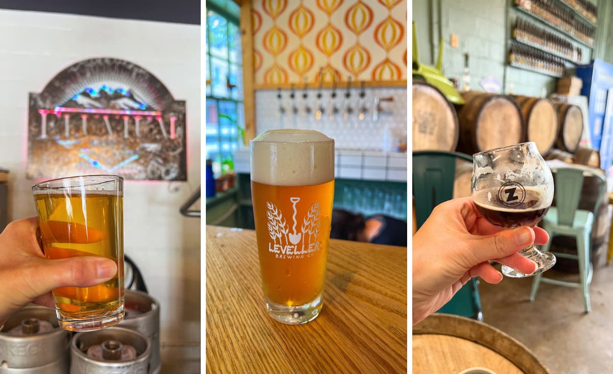 three Weaverville breweries beers and taprooms