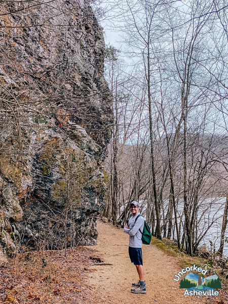 Tom hiking Lovers Leap Trail Hot Springs NC