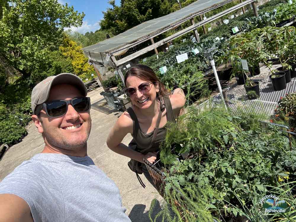 Us buying plants at Painters Old Fort NC