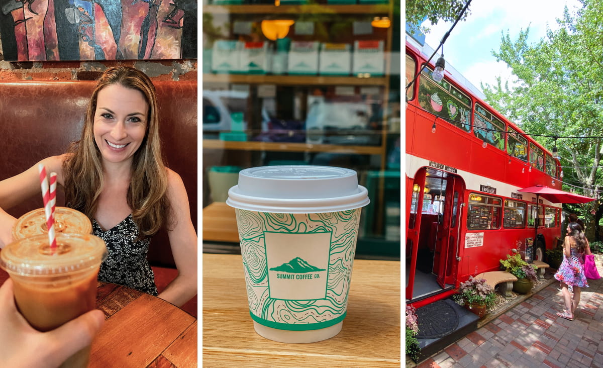 Best Coffee Shops Downtown Asheville NC collage