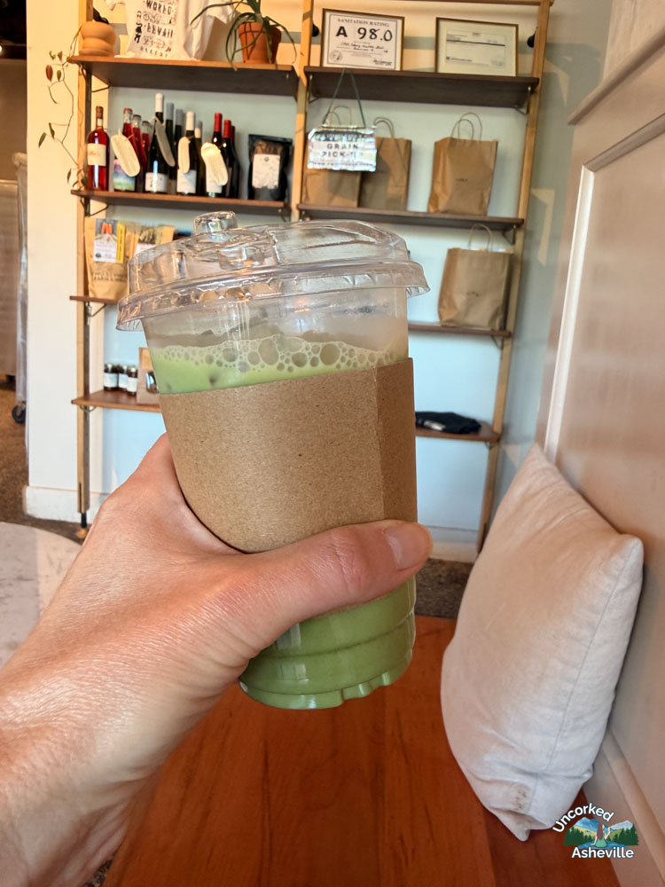 Iced Matcha Latte Owl Bakery Asheville NC