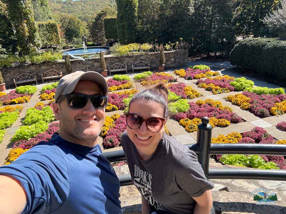 NC Arboretum Quilt Garden Asheville NC Selfie