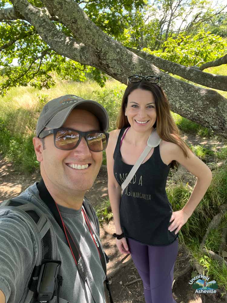 Selfie Craggy Gardens tree Asheville NC