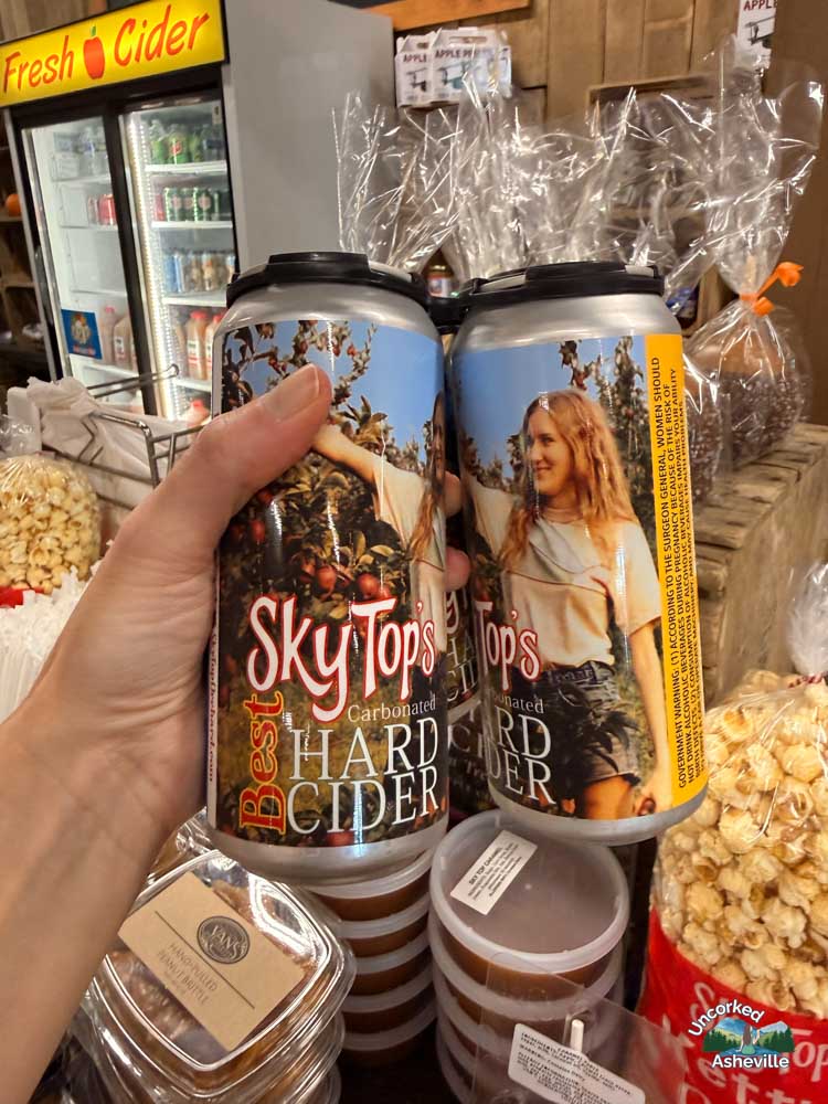 Sky Top Orchard hard cider cans Flat Rock NC