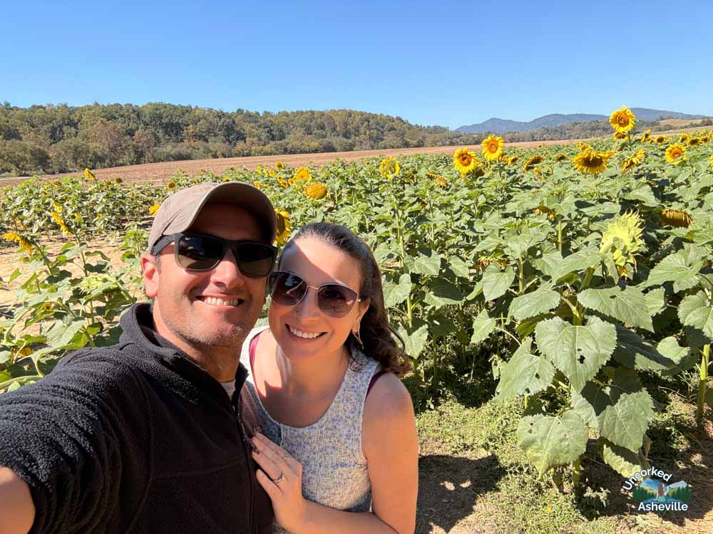 Sunflower selfie at Biltmore Estate Asheville NC October