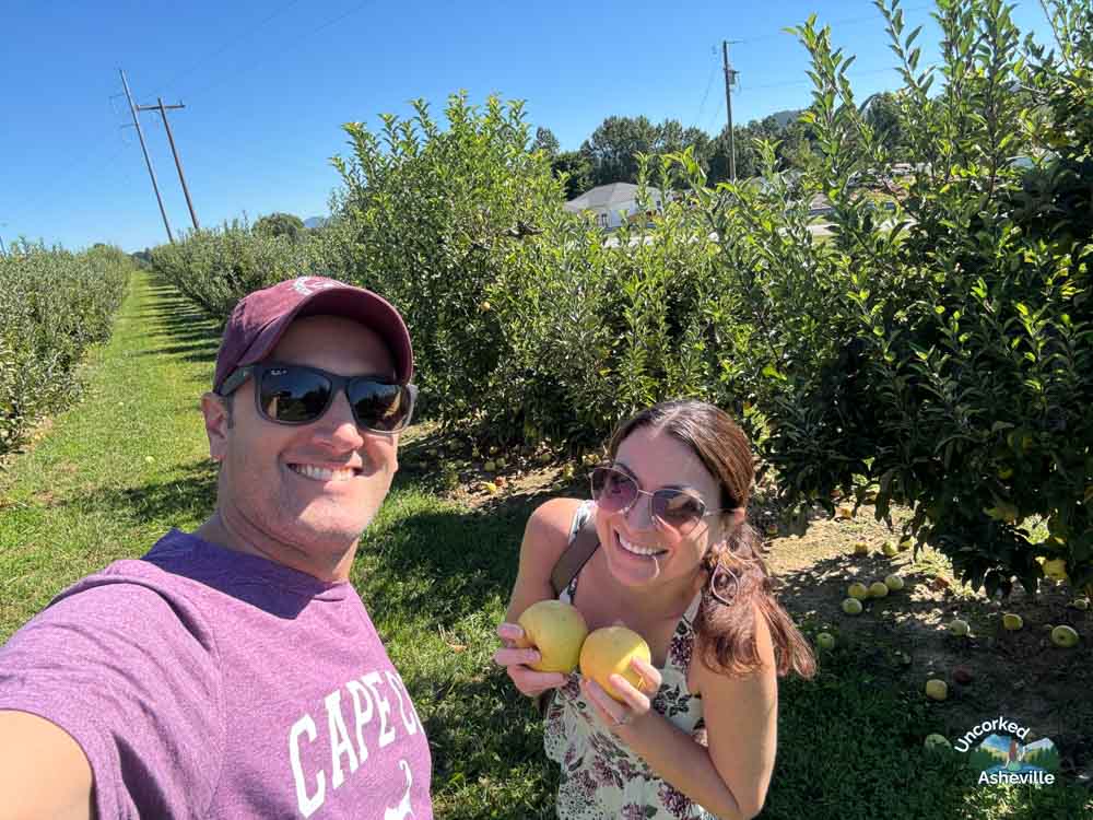selfie Stepp's Hillcrest Orchard apple picking Hendersonville NC
