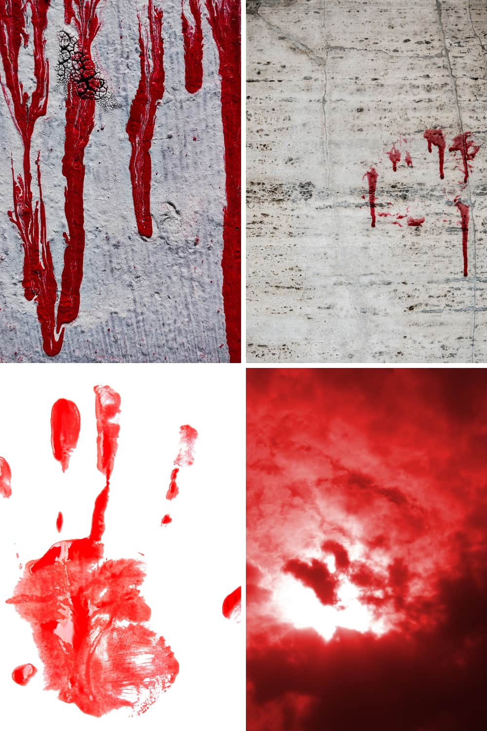 Blood Shower of Chatham County collage with dripping blood
