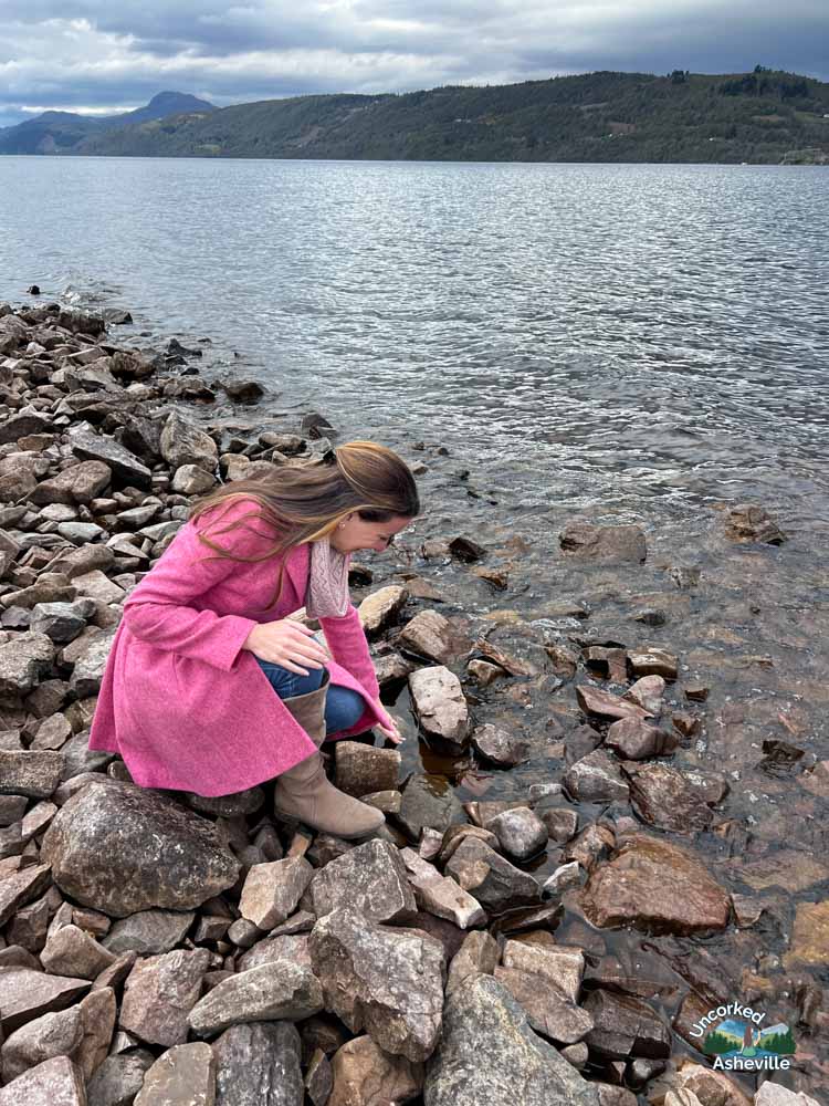 Christine calling Nessie on Loch Ness