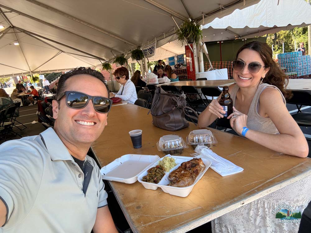 Asheville NC Greek Festival Food Tent Selfie