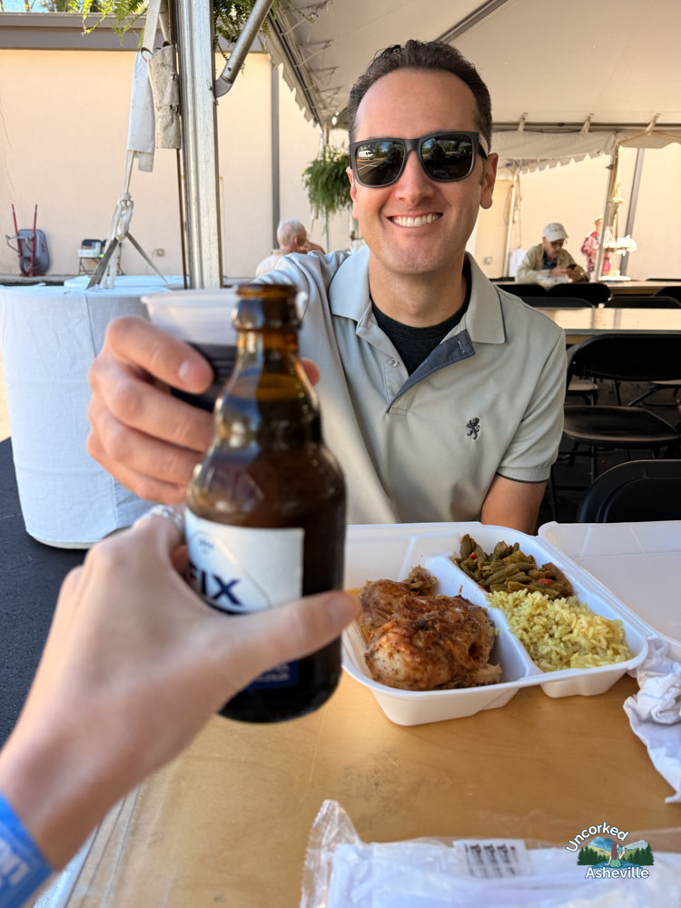 Asheville NC Greek Festival Beer Cheers with Tom