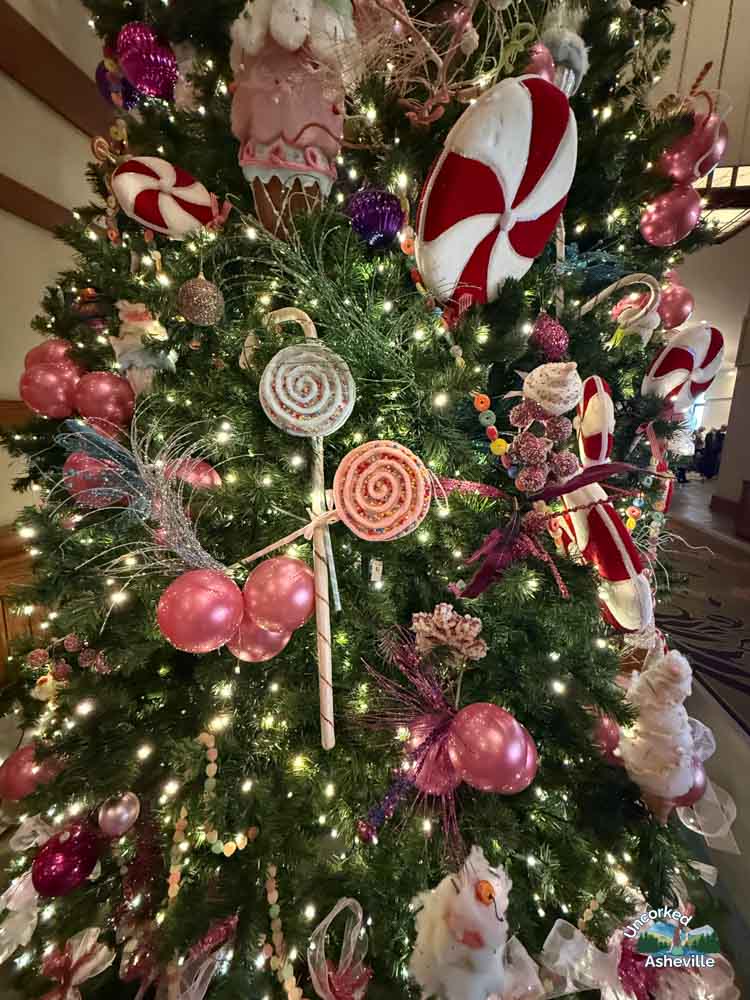 Omni Grove Park Inn Gingerbread House Competition holiday tree Asheville NC